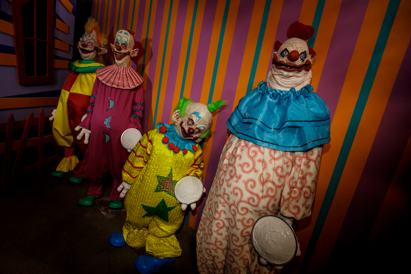 The Killer Klowns stand ready with pies.